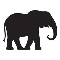 Elephant black Silhouette vector