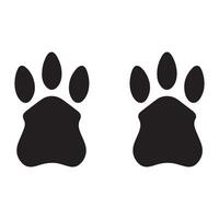 Dog feet black Silhouette vector