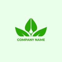 Logo design for natural product, organic food, natural cosmetics, eco-friendly products. vector