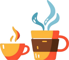 AI generated coffee cup and cup of coffee clipart png