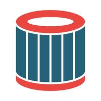 Air Filter Vector Glyph Two Color Icon For Personal And Commercial Use.