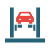 Car Lift Vector Glyph Two Color Icon For Personal And Commercial Use.