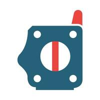 Throttle Plate Vector Glyph Two Color Icon For Personal And Commercial Use.