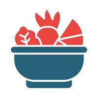 Salad Vector Glyph Two Color Icon For Personal And Commercial Use.