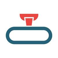 Rearview Vector Glyph Two Color Icon For Personal And Commercial Use.