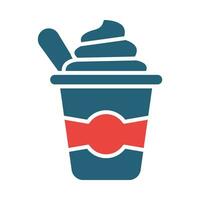 Yogurt Vector Glyph Two Color Icon For Personal And Commercial Use.
