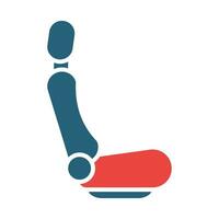 Car Seat Vector Glyph Two Color Icon For Personal And Commercial Use.