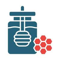 Honey Vector Glyph Two Color Icon For Personal And Commercial Use.