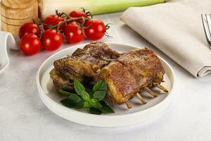 Roasted Lamb ribs with spices photo