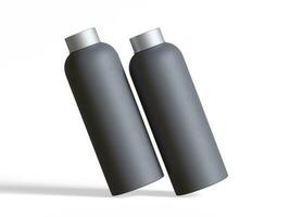 botella pulgar realista hacer 3d ilustración, embalaje para logo presentación realista textura foto