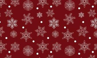 Traditional seamless snowflake pattern. New Year and Christmas snowflake vector icons for wrapping paper, background, wallpaper. Winter event