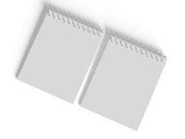 espiral aglutinante cuaderno blanco antecedentes en 3d ilustración foto