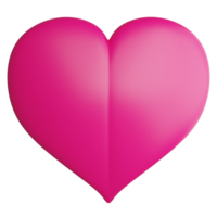 hart clip art vlak ontwerp icoon geïsoleerd Aan transparant achtergrond, 3d geven Valentijn concept png