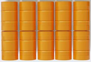 Drum container white color oil barrel realistic texture rendering 3D illustration photo