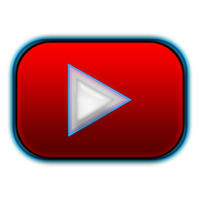 3d youtube logo in gradient red and white color png