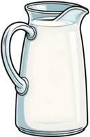 AI generated a jug of milk on a transparent background ai generative png