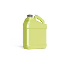 Jerrycan plastic packaging container realistic texture shiny or glossy render with 3D photo