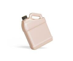 Jerrycan plastic packaging container realistic texture shiny or glossy render with 3D photo