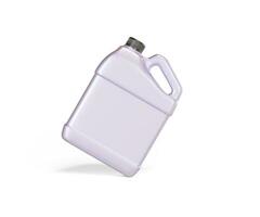 Jerrycan plastic packaging container realistic texture shiny or glossy render with 3D photo