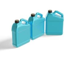 Jerrycan plastic packaging container realistic texture shiny or glossy render with 3D photo