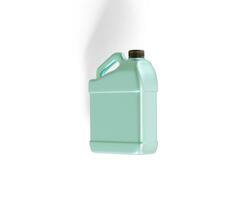 Jerrycan plastic packaging container realistic texture shiny or glossy render with 3D photo