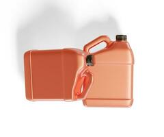 Jerrycan plastic packaging container realistic texture shiny or glossy render with 3D photo