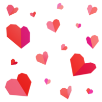 cuore carta sfondo clipart piatto design icona isolato su trasparente sfondo, 3d rendere San Valentino concetto png