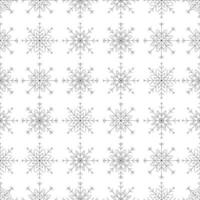 A seamless black and white snowflake pattern illustration, perfect for winter and Christmas themed designs. Wrapping paper. This design is not AI generated. vector