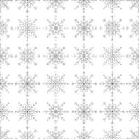 A seamless black and white snowflake pattern illustration, perfect for winter and Christmas themed designs. Wrapping paper. This design is not AI generated. vector