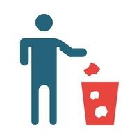 Littering Vector Glyph Two Color Icon For Personal And Commercial Use.