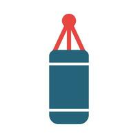 Punching Bag Vector Glyph Two Color Icon For Personal And Commercial Use.