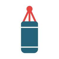 Punching Bag Vector Glyph Two Color Icon For Personal And Commercial Use.