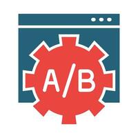 Ab Testing Vector Glyph Two Color Icon For Personal And Commercial Use.