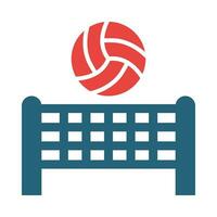 Volleyball Vector Glyph Two Color Icon For Personal And Commercial Use.