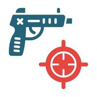 Shooting Vector Glyph Two Color Icon For Personal And Commercial Use.