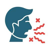 Bad Smell Vector Glyph Two Color Icon For Personal And Commercial Use.