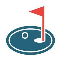 golf vector glifo dos color icono para personal y comercial usar.
