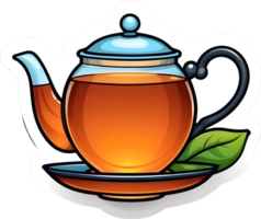 AI generated tea in a teapot with a teapot  ai generative png