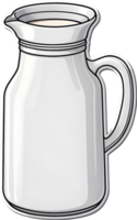 AI generated a jug of milk on a transparent background ai generative png