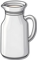 ai generiert ein Krug von Milch auf ein transparent Hintergrund ai generativ png