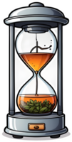 AI generated an hourglass with tea leaves in it ai generative png