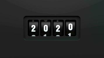 conto alla rovescia numeri 2024, contento nuovo anno animazione video