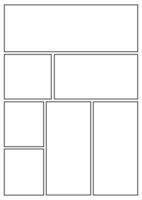 Manga storyboard layout A4 template for rapidly create papers and comic book style page 27 vector