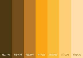 Orange Gradient Color Palette vector