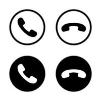 Phone accept and decline call icon vector