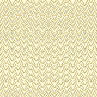 Yellow and white seamless geometric japanese waves pattern Seigaiha-mon vector