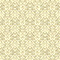 Yellow and white seamless geometric japanese waves pattern Seigaiha-mon vector