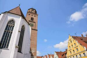 el Iglesia torre de el pueblo salón en monstruo, Alemania foto