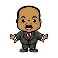 Martin Luther King cartoon character. vector