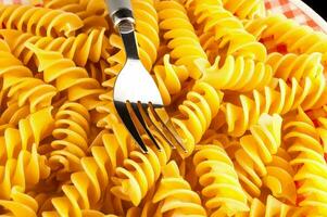 a close up of a bunch of yellow pasta photo